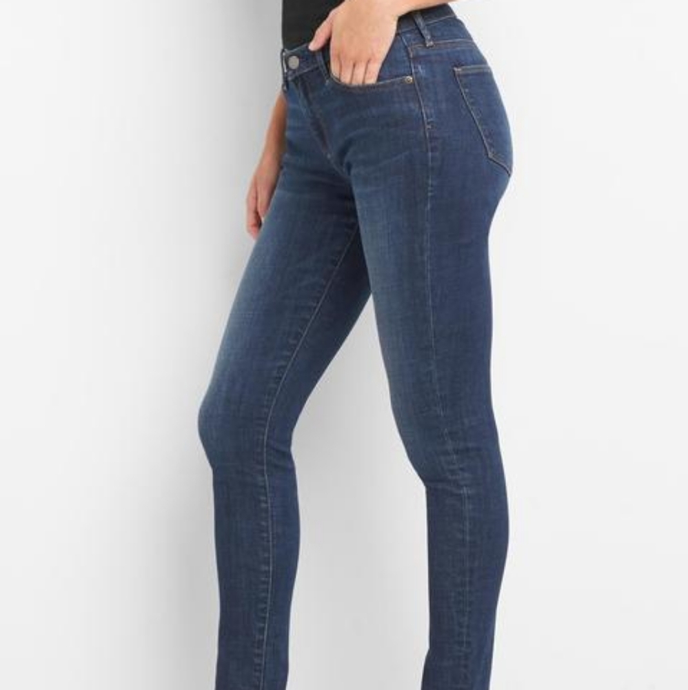 Guess skinny washed navy blue washed jeans
